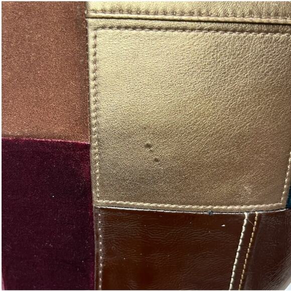 Y2K Coach 11356 Bleecker Holiday Patchwork Duffle & Wristlet - Picture 14 of 16